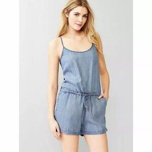 Vintage GAP 1963 Indigo Tencel Romper size medium